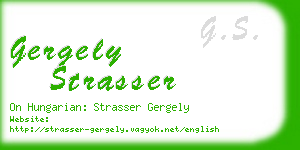 gergely strasser business card